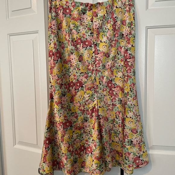 J.Crew Flared slip skirt in painterly floral - Picture 4 of 4